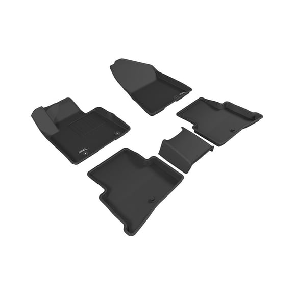 3D MAXpider Custom Fit Kagu Floor Mat (Black) Compatible with Kia Sportage 2017-2022 - Full Set