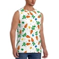 thumbnail image 2 of Haiem Men's Cute Carrot Print Tank Tops Summer Sleeveless Cut Off Workout T-Shirts Fitness Vest Athletic Undershirts-X-Large, 2 of 8