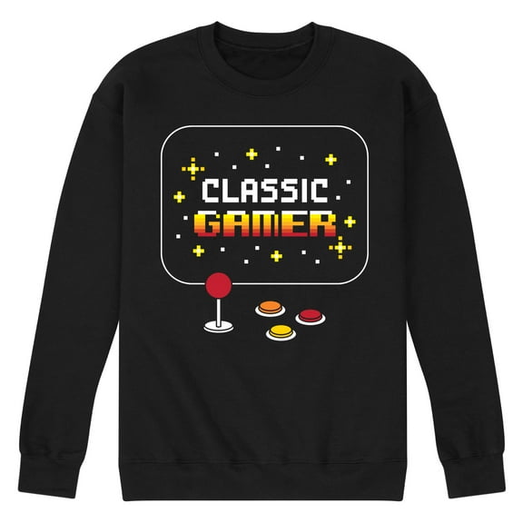 Instant Message - Classic Gamer - Men's Crew Neck Fleece Pullover