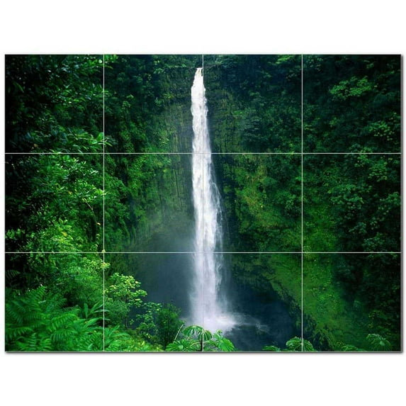 Waterfall Picture Ceramic Tile Mural Kitchen Backsplash Bathroom Shower 406193-L43