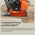 thumbnail image 6 of SuperHandy Steel Tamper Machine, Power Plate Compactor, 7HP, 4200lbs Impact, 5500VPM, 20 x 15 in Base with Integrated Water Storage, 6 of 7