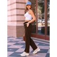 thumbnail image 6 of Women'S Wide Leg Sweatpants High Waisted Baggy Interior Drawstring Sweatpants Straight Leg Sweat Pants Brown S, 6 of 7