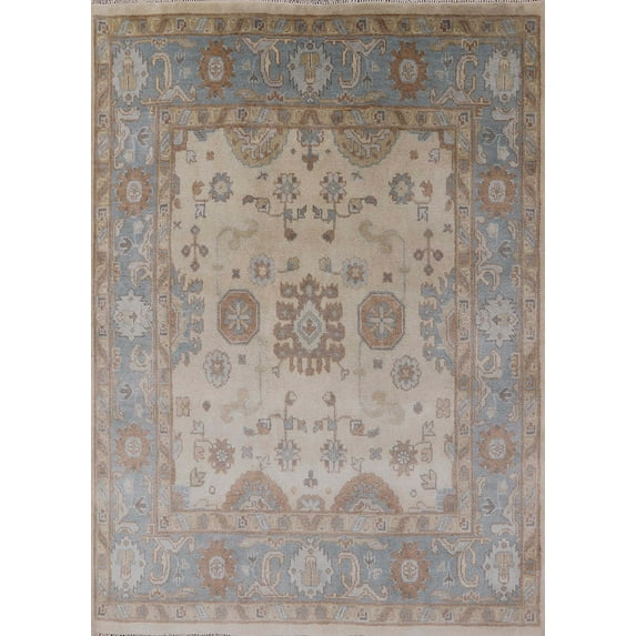 Ahgly Company Indoor Rectangle Mid-Century Modern Rose Purple Oriental Area Rugs, 2' x 5'