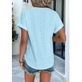 thumbnail image 3 of Womens Short Sleeve Tops Light Blue M, 3 of 6