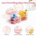 thumbnail image 5 of Pill Organizer 2 Times a Day, 7 Day Pill Box AM PM, Weekly Daily Medicine Organizer for Travel, Medication Container for Vitamins & Supplements (Light Pink), 5 of 7