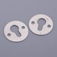 thumbnail image 3 of 23 Mm de Diámetro. Perchas de Metal Plateado con Forma de Ojo de Cerradura, Perchas de Metal para Pintura Artística, Marco de Fotos, Sujetador SM SunniMix Lote de placas de reparación planas, 3 of 8