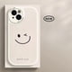 thumbnail image 3 of Funda de cuero minimalista con sonrisa para iPhone, carcasa inferior a prueba de golpes para modelos 13 Pro Max Mini, 12, 11, 14, 15 Pro, X, XS, XR, 7, 8, 14, 15 Plus, SE2020, 3 of 5