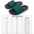 thumbnail image 2 of GZHJMY Stylish Slides for Women Men, Dark Green Solid Color Soft Flexible Slip-on Sandals Slippers, 2 of 7