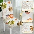 thumbnail image 6 of LZYoehin Stretch Printed Chair Cover Mid Back Living Room Dining Room Floral Decorative Chair Cover, 4 Pack, Maple leaf, 6 of 9