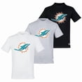 thumbnail image 1 of NFL Paquete de 3 Playeras Miami Dolphins para Hombre, Talla Extra Grande, 1 of 4