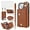 Brown, variant on Phone Case for iPhone 13 Mini 5.4 inch Wallet Cover with Screen Protector and Ring Stand Credit Card Holder Slot Crossbody Strap Cell iPhone13mini i-Phone 13minicase i iPhone13 13mini Women Girl Brown