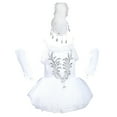 thumbnail image 2 of Skymirror Girls Dance Ballet Leotards Skirt Toddler Ballerina Dresses Sequin Sleeveless Outfit Combo with Dress, 1 Pair of Sleeves and Hair Accessory, 2 of 2