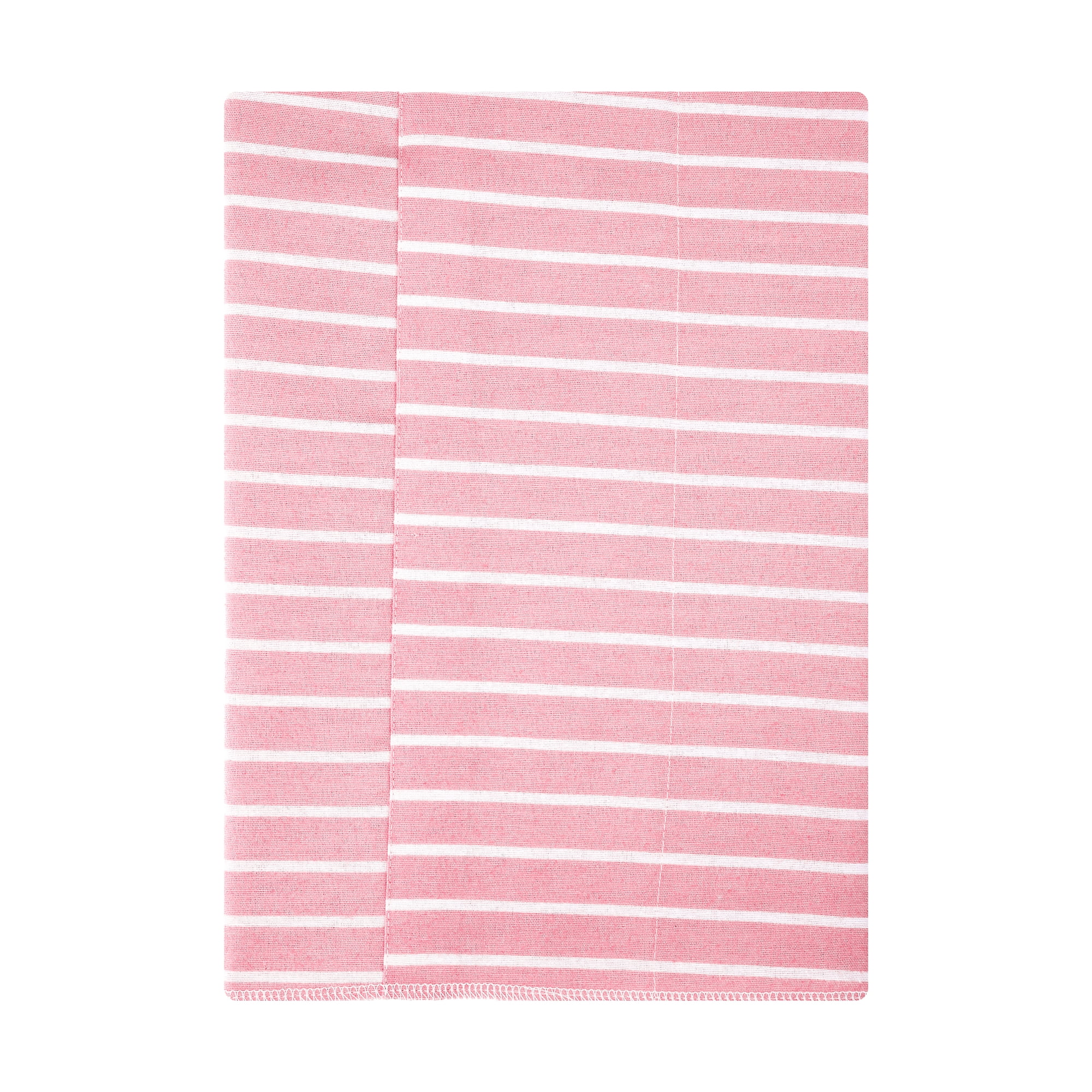 Hudson Baby Girl Cotton Polyester Flannel Burp Cloths 7-Pack, Happy Strawberries, One Size