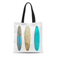 thumbnail image 1 of POGLIP Sac Fourre-Tout en Toile Vintage Planche de Surf Bois Blanc Chemin de Clipping pour Objet Rétro Réutilisable Épaule Courses Sac à Main, 1 of 1
