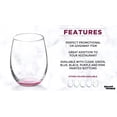 thumbnail image 2 of Stemless Wine Glasses by ARC 5.5 oz. Set of 12, Bulk Pack - Perfect for Hotel, Bar, Restaurant or Lounge - Pink, 2 of 5