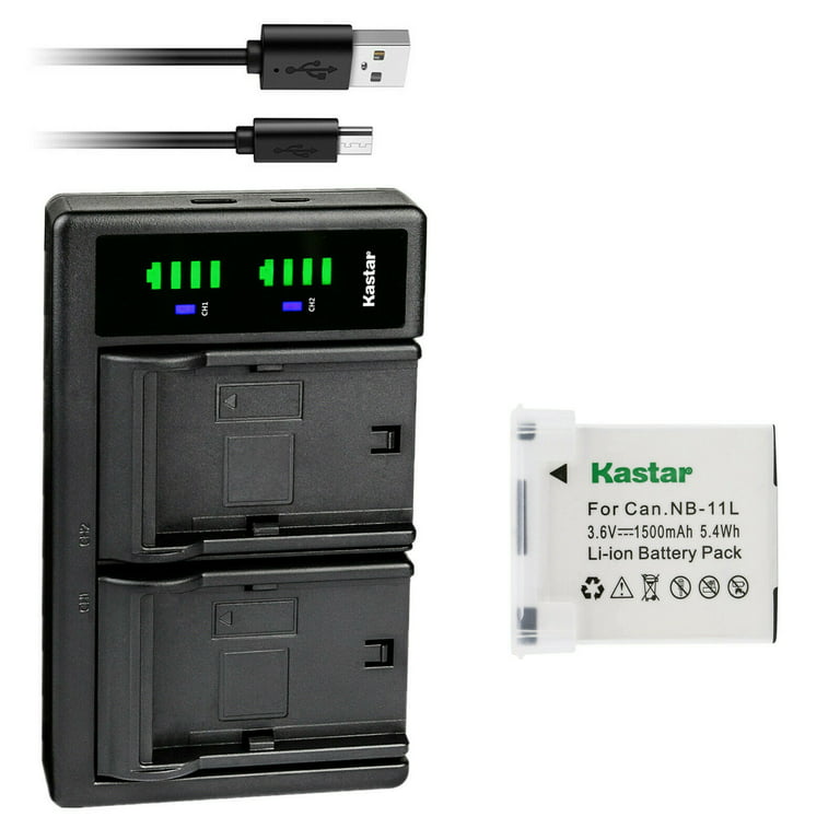 Kastar 1-Pack NB-11L Battery and LTD2 USB Charger Replacement for