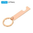 thumbnail image 3 of 2 Pairs Metal Stamping Blanks, Metal Keychain Blanks Rectangle Stamping Tags for Laser Engraving, Rose Gold, 3 of 6