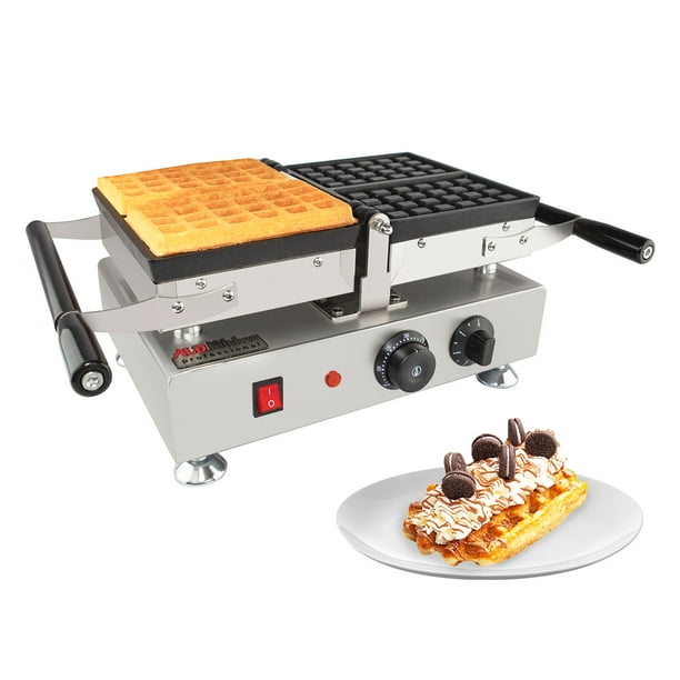 Belgian Waffle Iron with Removable Plates Swing Type 2 Square