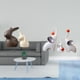 thumbnail image 2 of Juego de figuras de conejo y de porcelana, estatuas de animales de cerámica, decoraciones de Pascua para mueble de TV, escritorio de jardín,, 2 of 8