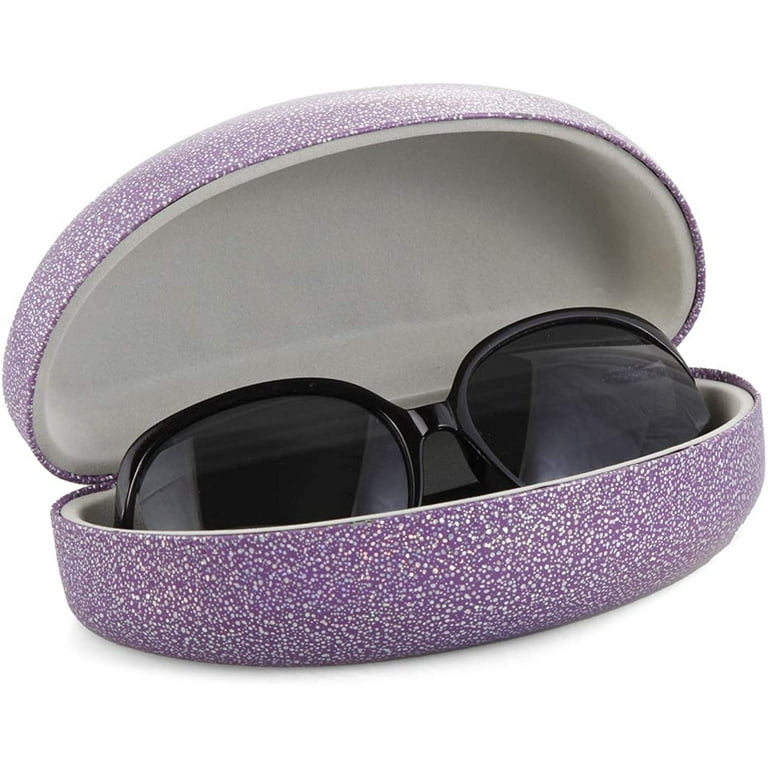 Hard Shell Eyeglass Case Clamshell Fits Oversized Large Frame