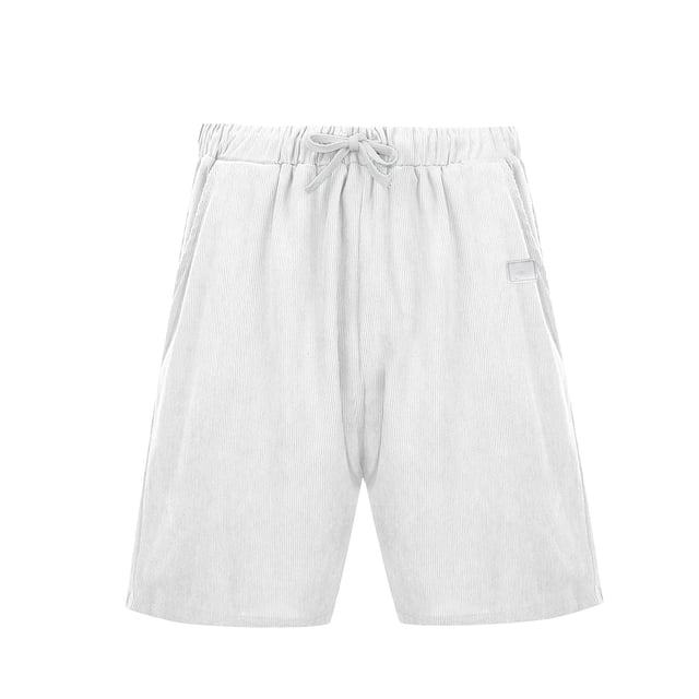 Pantalones cortos de pana holgados y casuales para hombre - Color liso, versátiles para combinar con camisetas - Ocio y deportes de verano