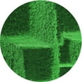 thumbnail image 1 of Ahgly Company Machine Washable Indoor Round Transitional Deep Emerald Green Area Rugs, 6' Round, 1 of 7