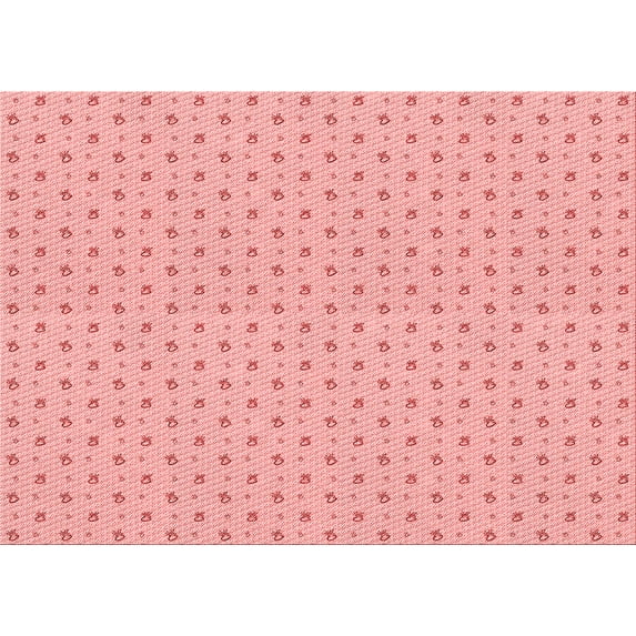 Ahgly Company Machine Washable Indoor Rectangle Transitional Pink Area Rugs, 5' x 8'