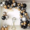 thumbnail image 1 of 110 globos dorados y negros para fiestas, globos plateados, decoraciones para bodas y cumpleaños., 1 of 2