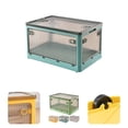 thumbnail image 1 of Storage Organizer High Capacity Strong Load Bearing Translucent with Handle Foldable Closets Lockers Folding Organizer Box Household Products, 1 of 8
