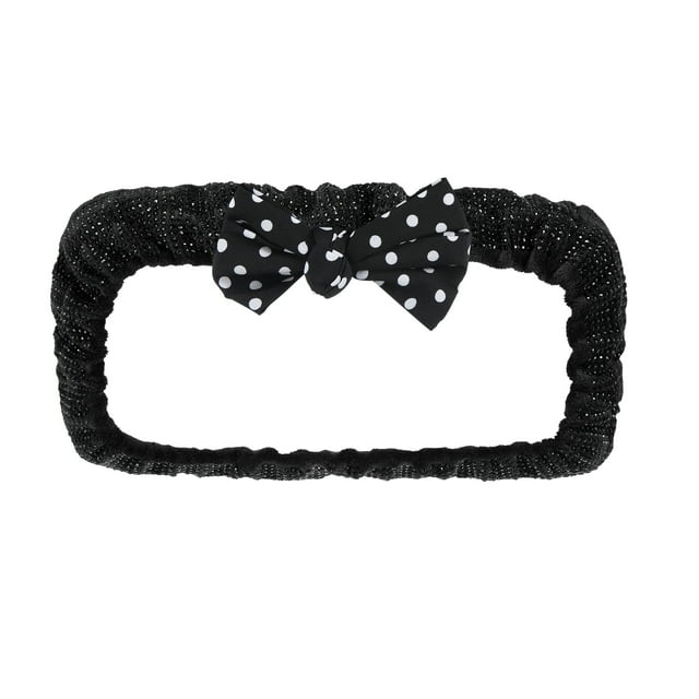 Bling Coche Interior Retrovisor Espejo Cubierta Imitación Cristal con Lazo Nudo Negro