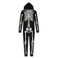 thumbnail image 5 of WXLWZYWL Family Halloween Pajamas Matching Sets Pullover Hoodies & Long Pants Halloween Skeleton Pajamas Funny Zipper Hooded Jumpsuit Pjs Matching Onesie Halloween Costumes, 5 of 6