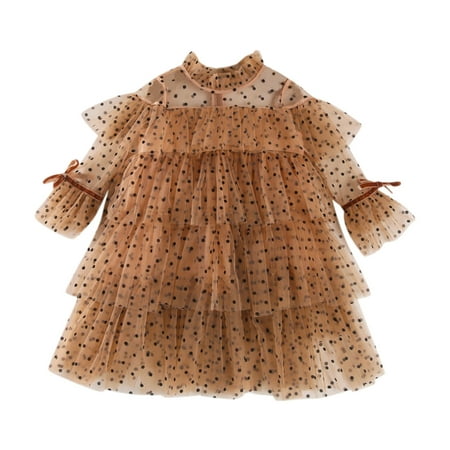 

Pedort Summer Dresses For Girls 2023 Toddler Baby Girls Dresses Ruffle Sleeveless Dress Ribbed Floral Sundress Kids Cute Summer Casual Beach Clothes Khaki 120