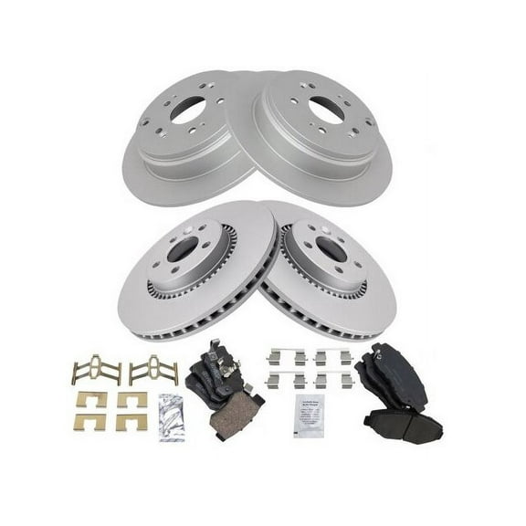 Front and Rear Brake Pad and Rotor Kit - Compatible with 2012 - 2015 Honda CR-V FWD 2013 2014