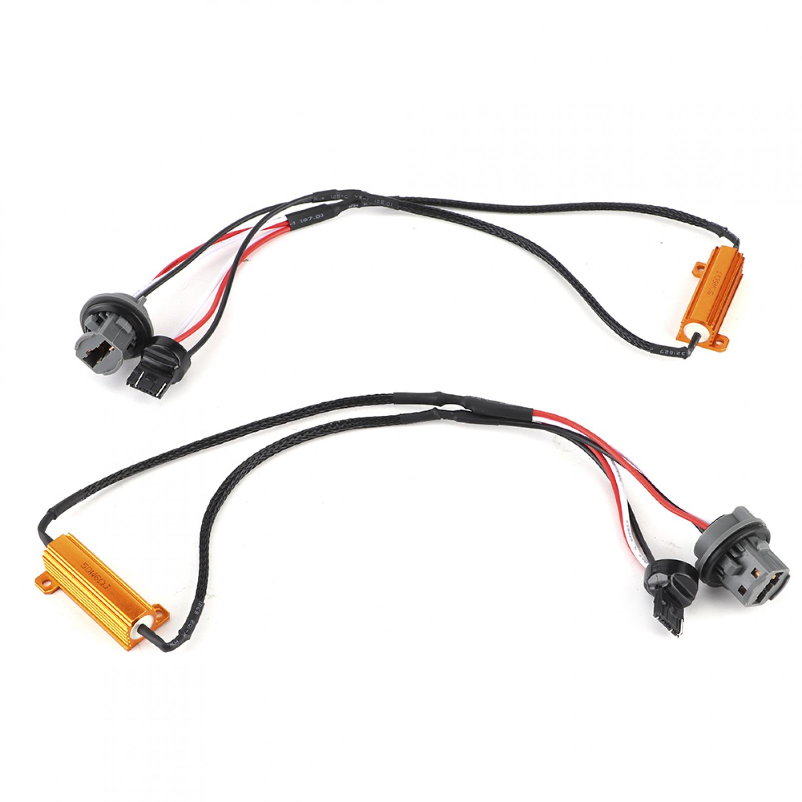 LHCER LED Resistor,2Pcs 7443 LED Brake Light Single Resistance Decoder