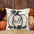 thumbnail image 4 of Fall Pumpkin Pillow Covers 20x20 Inch Black and White Polka Dot Pumpkin Autumn Maple Leaves Throw Pillow Cases Harvest Thanksgiving Halloween Holiday Cushion Cover for Sofa Couch, 4 of 6