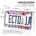 thumbnail image 4 of Colorful Butterflies License Plate Frame, Aluminum Car Tag Frames, 2 Pack Universal Car License Plate Covers with 2 Holes and Screws Decorative, 4 of 7