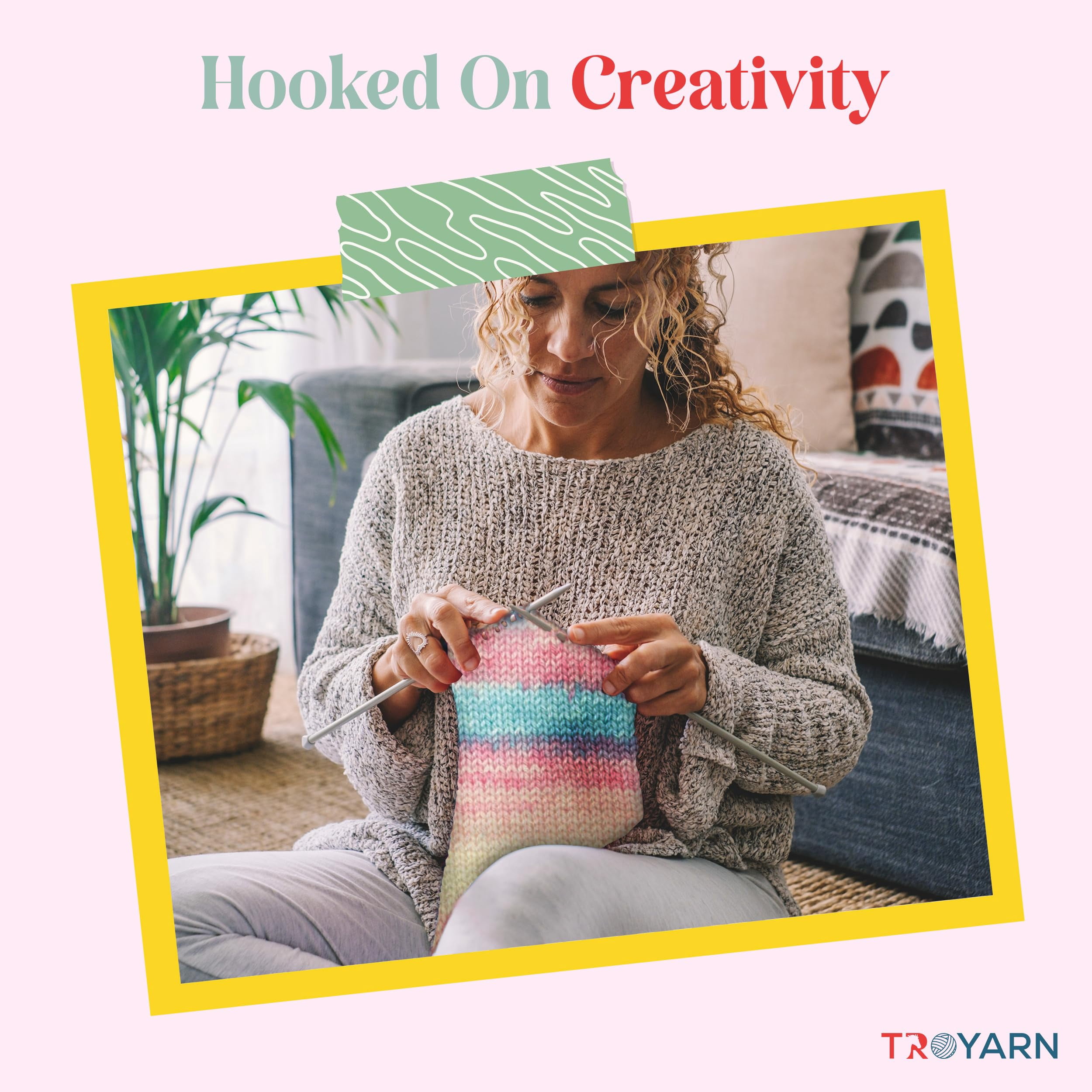 TROYARN Royal Batik (3- Skeins Pack) Ombre Yarn with Rainbow Colors,Soft Yarn for Crocheting and Knitting%100 Anti-Pilling Acrylic 3x140 gr (3x383 yds) (10602)