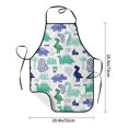 thumbnail image 2 of Goofa Bib Apron, Unisex Aprons Adjustable Waterdrop Resistant Cooking Kitchen Apron for Chef, Dinosaur Pattern Apron Bulk, 2 of 5
