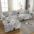 thumbnail image 5 of Elegant Flowers Pattern Elastic Sofa Covers Washable Stretch Slipcover For Living Room 1/2/3/4 Seaters Couch Chaise Lounge Cover, 5 of 6