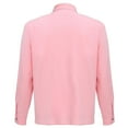 thumbnail image 5 of Men's Shirts Solid Color Casual Loose Business Long Sleeve with Double Pocket Shirt Top XL, 5 of 7