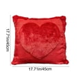 thumbnail image 3 of Funda de cojín decorativa con forma de corazón rojo,suave,de imitación de forro polar,con relieve,para sofá,sillón,regalo de San Valentín,aniversario de boda,decoración del hogar (1 pieza) Rkxzt, 3 of 8