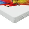 thumbnail image 2 of Ambesonne Colorful Fitted Sheet, Parrot with Feathers, Twin XL Size, Multicolor, 2 of 3