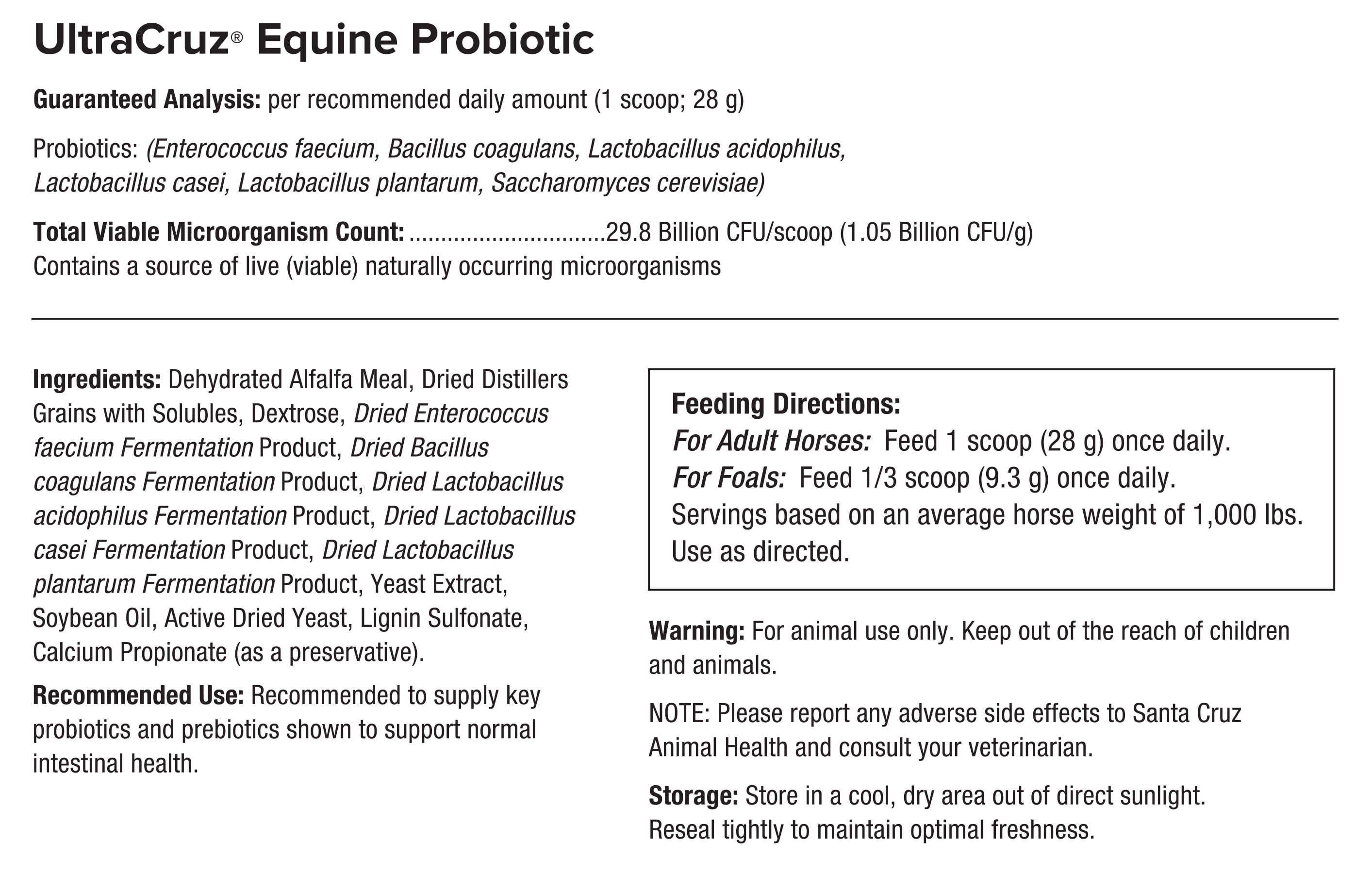 UltraCruz® Equine Probiotic, 25 lb