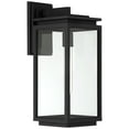 thumbnail image 6 of Possini Euro Design Modern Outdoor Wall Light Fixture Matte Black 18" Clear Glass for Post Exterior Barn Deck House Porch Yard, 6 of 8