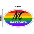 thumbnail image 3 of Gastonia NC North Carolina Gaston County Rainbow Pride Flag 6 Stripes Pride Flag Euro Decal Bumper Sticker 3M Vinyl 3" x 5", 3 of 3