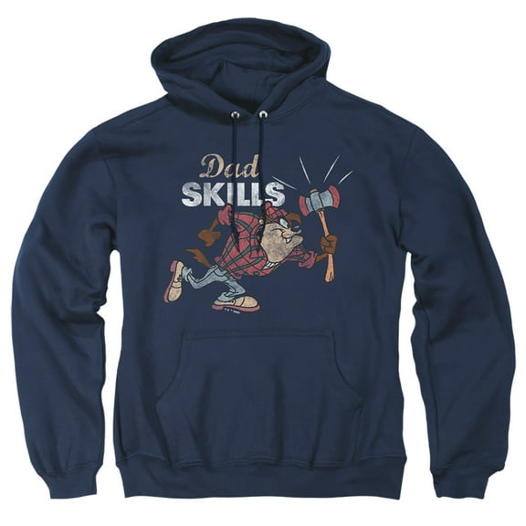 Popfunk Looney Tunes Father's Day Taz Dad Skills Adult Pull-Over Hoodie, Navy, 3X-Large