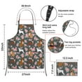 thumbnail image 3 of Cute Boxer Dog and Flowers Florals Apron-Garden Aprons for Women with Pockets-Cotton Linen Waterproof Kitchen Cooking Gardening Aprons Adjustable for Kitchen,Cooking,BBQ and Salon 33x27 Inch, 3 of 7