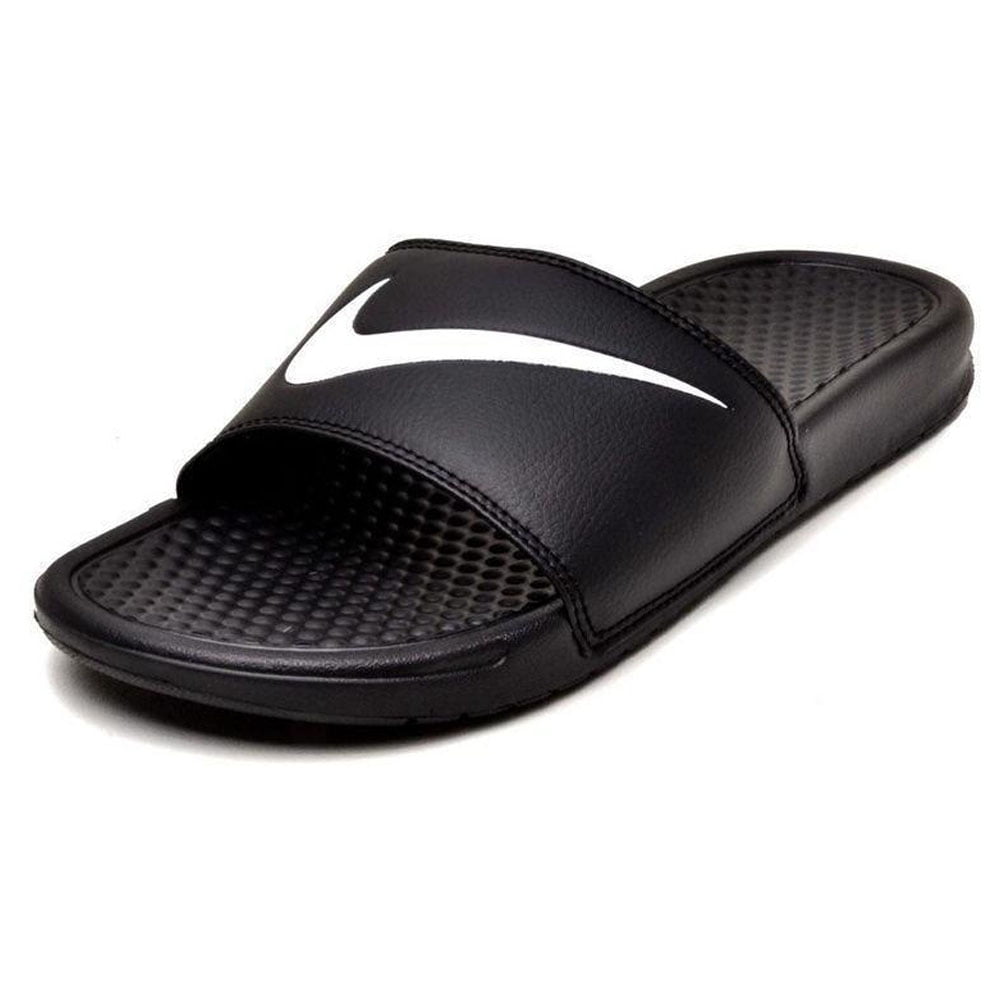 Nike - Nike Men's Benassi Swoosh Sandal, Black/White, 312618-011 (10 D ...