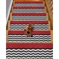 thumbnail image 2 of Black Ripple Stair Treads Non Slip for Steps Black Striped Simple 7 Pcs Reusable Adhesive Stair Runner Mats for Dogs Elders Carpet Treads Rugs for Staircase 8x30 In, 2 of 7