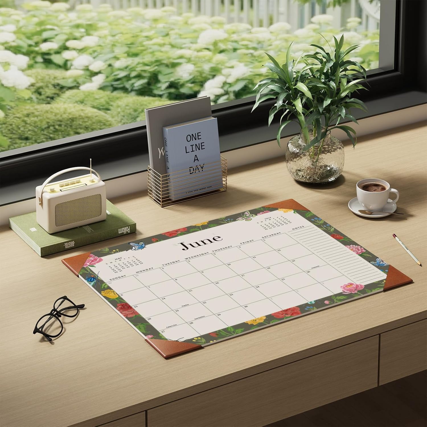 Jotsome  Large Desk Calendar 2026-2027 18-Month Planning Pad (Jan 2026-Jun 2027) 16.5"x21" Desktop Mat Blotter for Home Office & School Easy View & Write